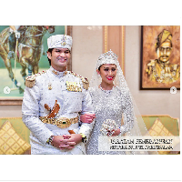 Anak ke-8 Sultan Brunei Hassanal Bolkiah, Putri Azemah Ni’matul Bolkiah dinikahi pria yang merupakan sepupunya sendiri, Pangeran Muda Bahar Ibni Jefri Bolkiah. Foto: Dok. Instagram Jabatan Penerangan Brunei