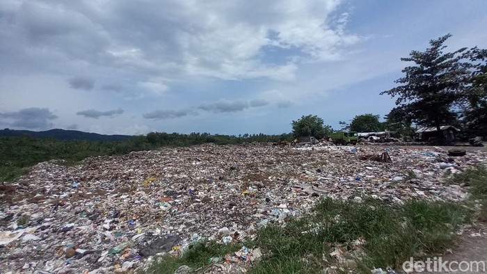 Kondisi TPA Purbahayu Pangandaran, Jumat (20/1/2023).