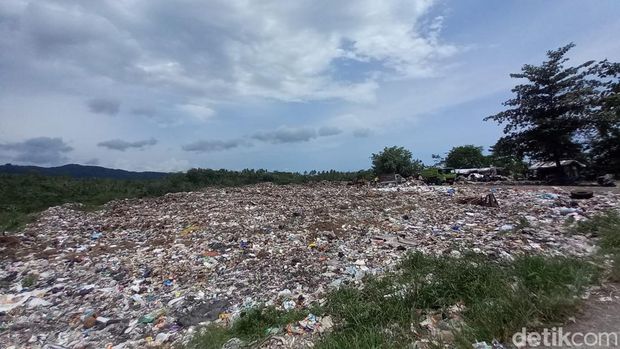 Kondisi TPA Purbahayu Pangandaran, Jumat (20/1/2023).