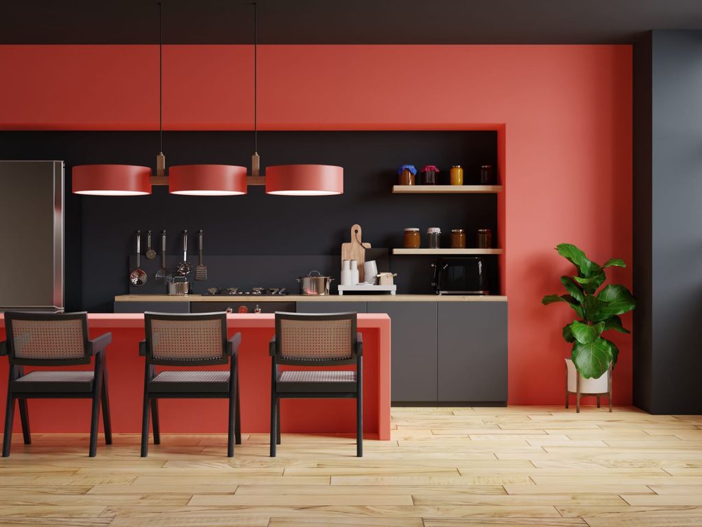 Foto ruangan merah.