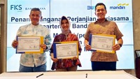 Bank Mandiri berkolaborasi dengan Developer PT. Parangloe Indah, anak usaha FKS Group, menyiapkan fasilitas KPR untuk pembelian unit apartemen Bandaraya, di Makassar, dengan kemudahan proses, bunga ringan, limit lebih besar, dan tenor yang panjang agar cicilan ringan. 