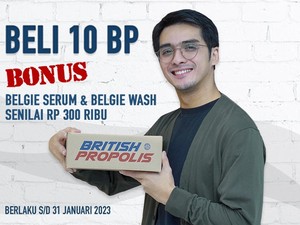 Promo Paket 10 British Propolis, Bonus Belgie Senilai Rp 300 Ribu!