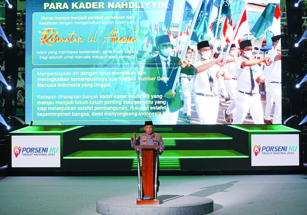 Kapolri Jenderal Listyo Sigit Prabowo Tutup Porseni NU 2023