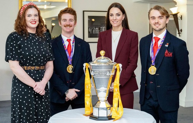 Kate Middleton diminta menjadi patron untuk Rugby Football Union dan Liga Rugby pada Februari 2022 oleh mendiang Ratu Elizabeth II.  Foto: POOL/AFP via Getty Images/MARK LARGE