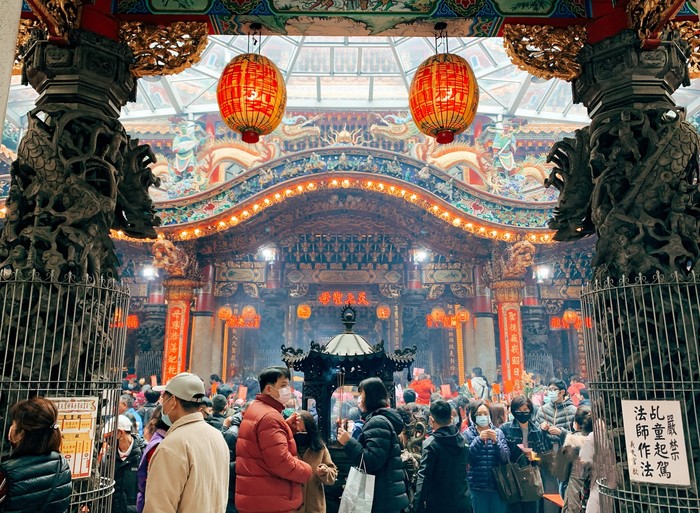 Lentera di perayaan Imlek.