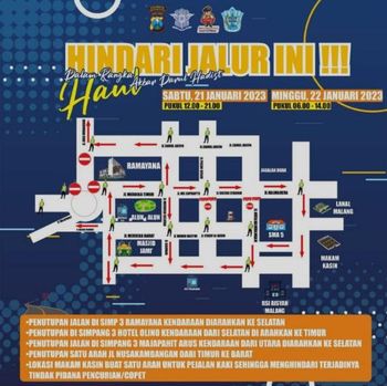 Penutupan Jalan di Kota Malang