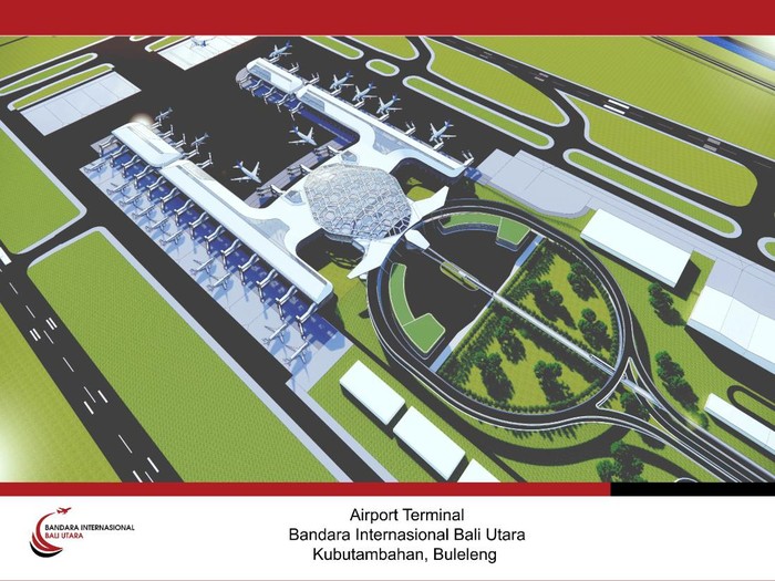 Foto rencana bandara Bali Utara di Buleleng, Bali.