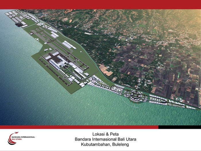 Foto rencana bandara Bali Utara di Buleleng, Bali.