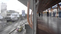 Fase uji coba skywalk terpanjang di Ibu Kota dengan panjang 450 meter itu akan berlangsung hingga 23 Februari 2023. Antara Foto/Akbar Nugroho Gumay 