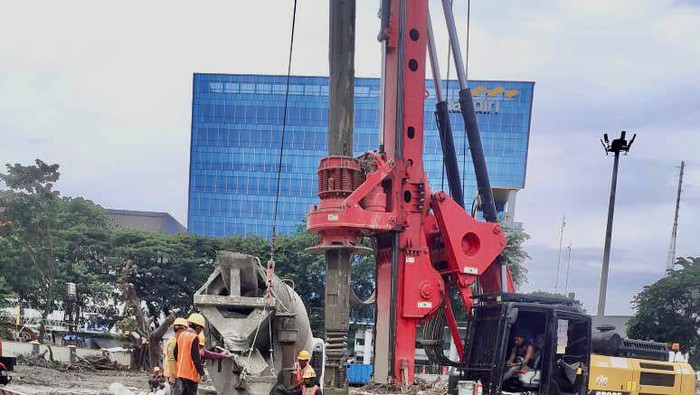 Pekerjaan revitalisasi Lapangan Merdeka Medan (Dok. Pemkot Medan)