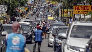 Penampakan Padatnya Jalur Wisata Puncak Saat Libur Imlek