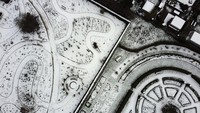 Salju menyelimuti Taman Mawar Coloma yang terdiri dari taman merah-putih, taman Flemish, taman mawar tua, dan taman internasional, di Sint-Pieters-Leeuw, Belgia, Jumat (20/1/2023). 