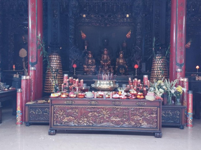 Perayaan Imlek di Vihara Satya Dharma, Benoa, Denpasar, Bali, Minggu (22/1/2023).