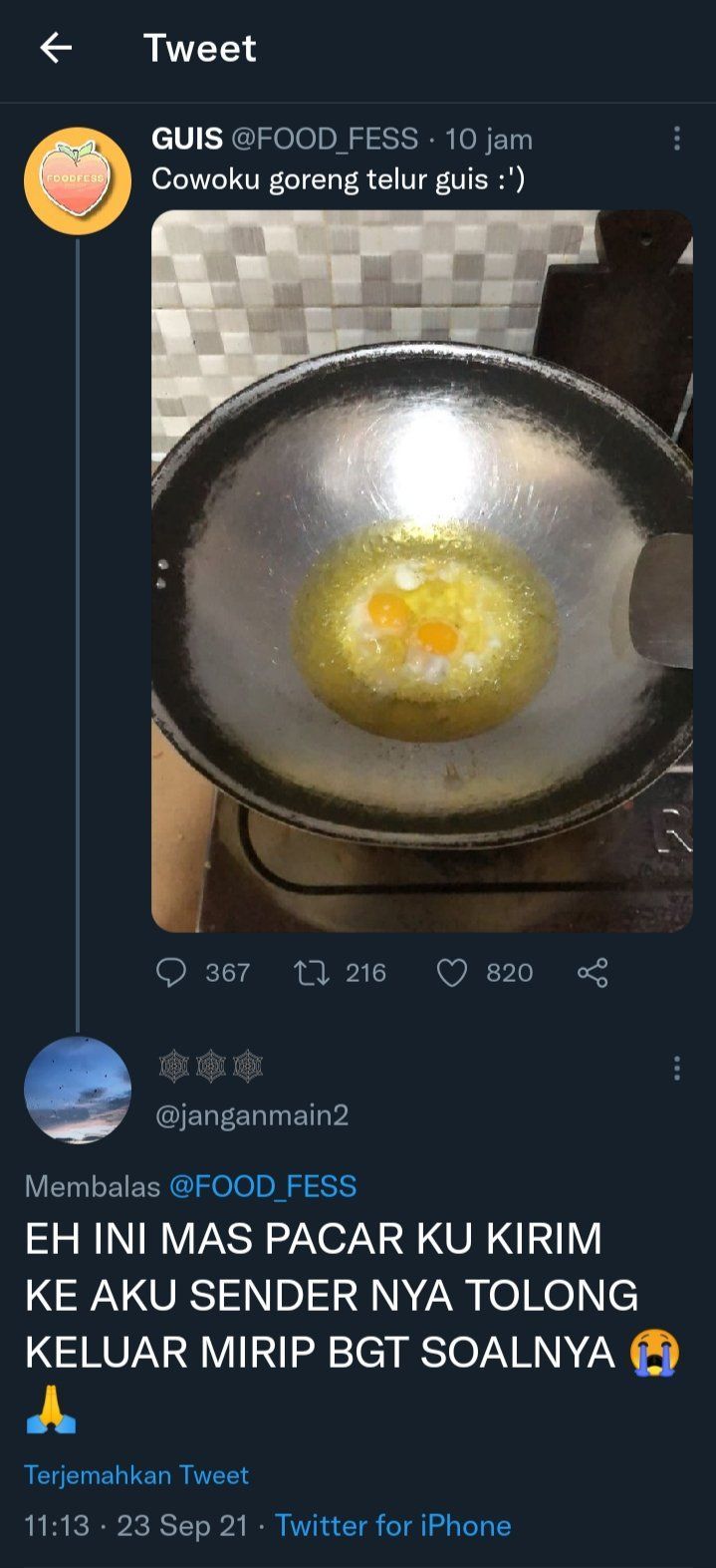 Perselingkuhan terbongkar karena makanan