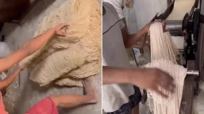 Video Proses Pembuatan Mie di Pabrik Ini Viral, Netizen Trauma Makan Mie