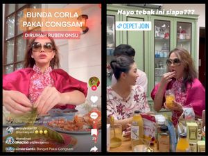 Imlek di Rumah Ruben Onsu, Bunda Corla Makan Pete dan Diberi Lapis Legit