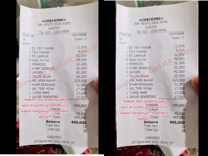 Makan Nasi Padang Rp 495 Ribu hingga Rp 8 Juta, Ini Kisah Viralnya