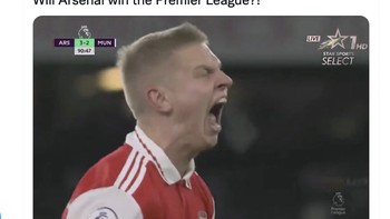 Arsenal sudah mengoleksi 50 poin sampai pertengahan musim, akankah mereka juara Liga Inggris kali ini? Foto: Twitter