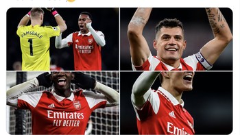 Mood Arsenal tentu sedang bagus-bagusnya. Foto: Twitter