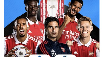 Arsenal dalam jalur meraih 100 poin. Foto: Twitter