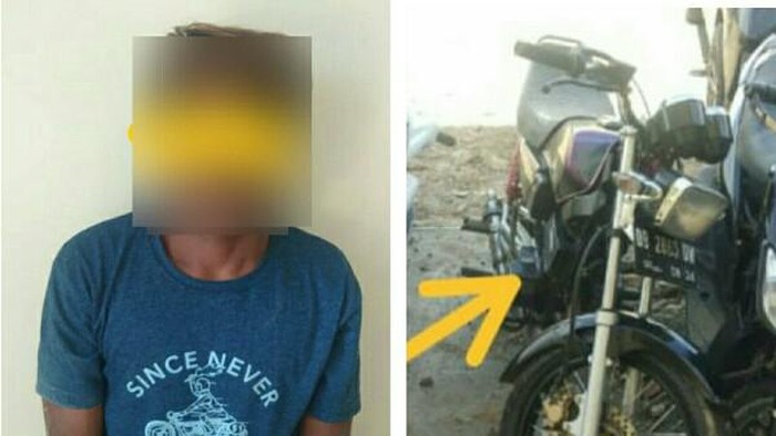 Pelaku pencurian motor