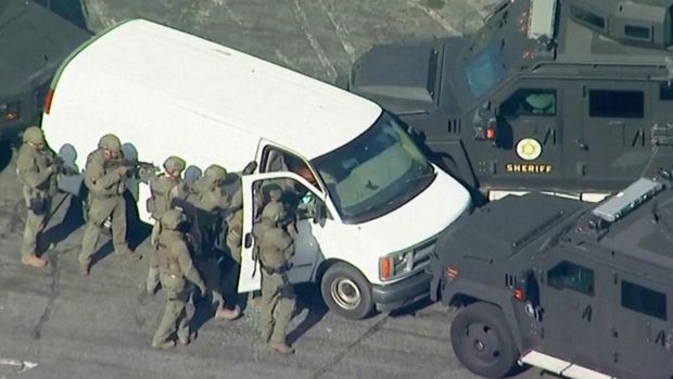 Suasana Penyergapan Huu Can Tran: Pelaku Penembakan Massal saat Perayaan Festival Tahun Baru Imlek di Monterey Park, California, Amerika Serikat (AS).