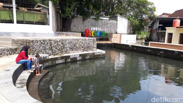Umbul Peceren di Pengging, Banyudono, Boyolali, Senin (23/1/2023).