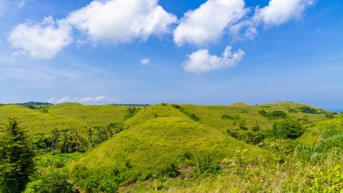 The teletubbies hill in Nusa Penida, Bali, Indonesia.