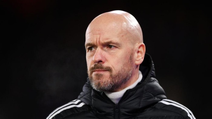 LONDON, ENGLAND - JANUARY 18: Erik ten Hag, Manager of Manchester United, looks on prior to the Premier League match between Crystal Palace and Manchester United at Selhurst Park on January 18, 2023 in London, England. (Photo by Justin Setterfield/Getty Images)