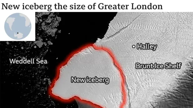 Gletser Antartika pecah