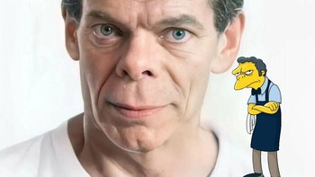Moe di The Simpsons. Foto: Instagram/@hidreley