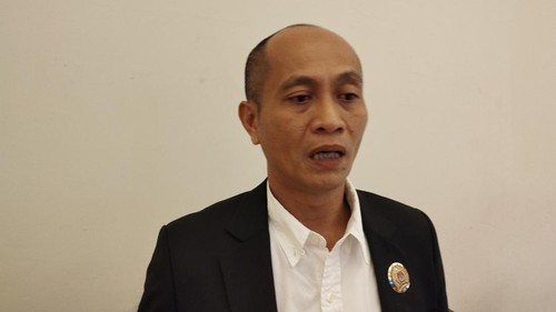 Ketua KPU Denpasar I Wayan Arsa Jaya di sela-sela pelantikan anggota PPS, Selasa (24/1/2023).