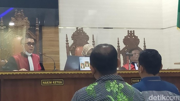 Ketua Majelis Hakim kasus suap Rektor Unila, Lingga Setiawan. (Tommy Saputra/detikSumut)