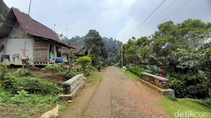 Keunikan rumah adat julang ngapak di Dusun Sempurmayung, Desa Cimarga, Kecamatan Cisitu, Kabupaten Sumedang.