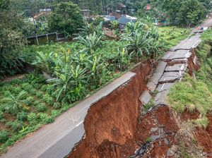 Jalur Alternatif Semarang-Demak yang Terputus Kini Makin Parah