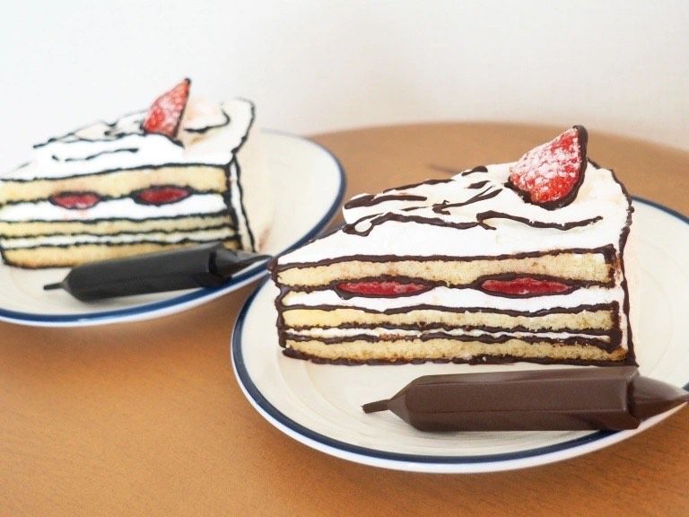 Kue Tampak 2D Hanya Pakai Saus Cokelat