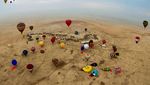 Meriahnya Festival Balon Udara di Gurun Qatar