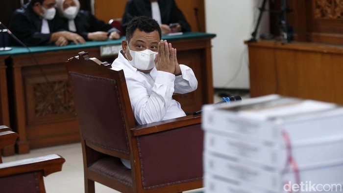 Kuat Maruf, membacakan nota pembelaan atau pleidoi dalam sidang kasus pembunuhan Brigadir N Yosua Hutabarat. Sidang digelar di PN Jakarta Selatan, Selasa (24/1).