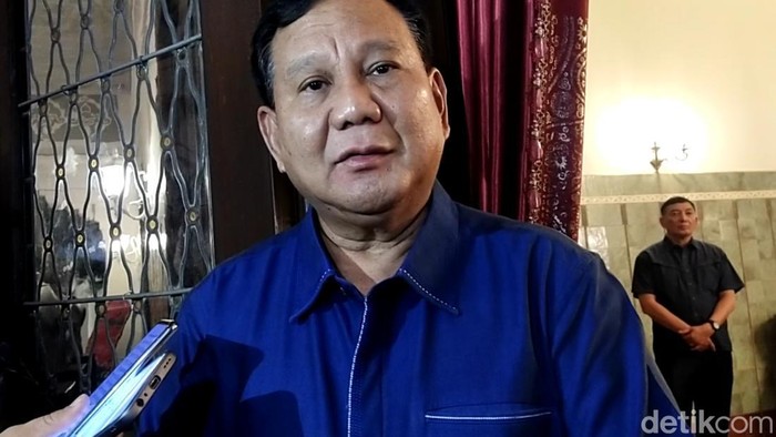 Prabowo Subianto di Loji Gandrung Solo, Selasa (24/1/2023).