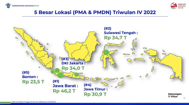 Realisasi Investasi Triwulan IV dan Januari - Desember Tahun 2022. (Dok. Kementerian Investasi/BKPM)