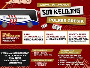 Catat Rek Jadwal dan Lokasi SIM Keliling Gresik hingga 28 januari 2023