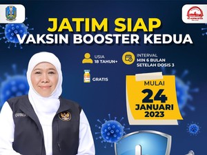 Mulai Hari Ini Warga Jawa Timur Bisa Vaksin Booster Kedua
