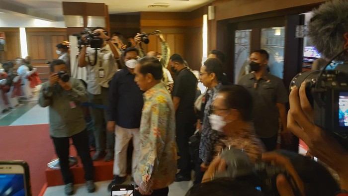 Jokowi Hadiri Rakernas Bangga Kencana dan Penurunan Stunting BKKBN (Kanavino/detikcom)