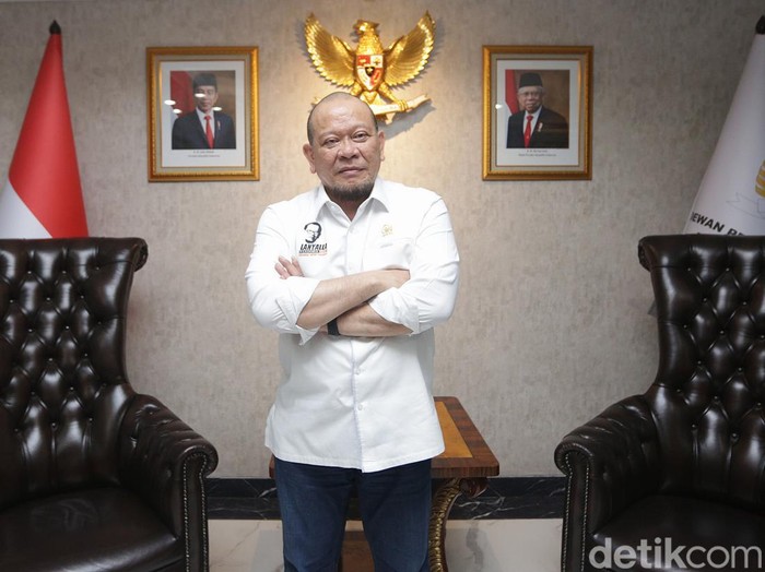 Ketua DPD RI AA Lanyalla Mahmud Mattalitti saat wawancara khusus bersama detikcom.