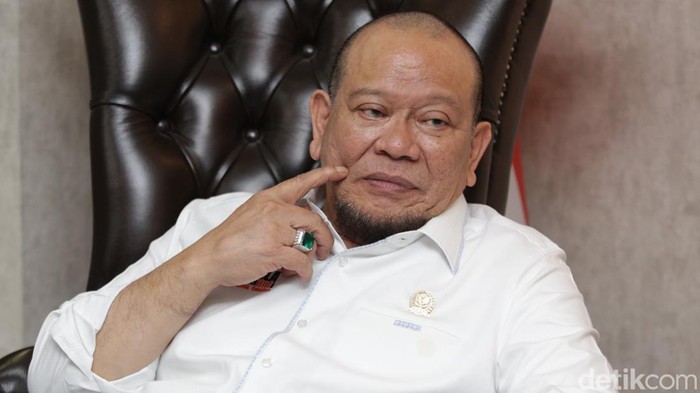Ketua DPD RI AA Lanyalla Mahmud Mattalitti saat wawancara khusus bersama detikcom.