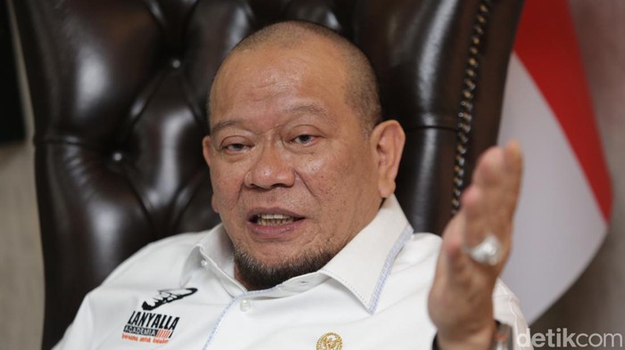Ketua DPD RI AA Lanyalla Mahmud Mattalitti saat wawancara khusus bersama detikcom.