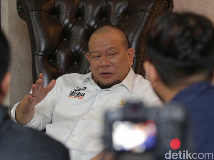 Ketua DPD RI AA Lanyalla Mahmud Mattalitti saat wawancara khusus bersama detikcom.