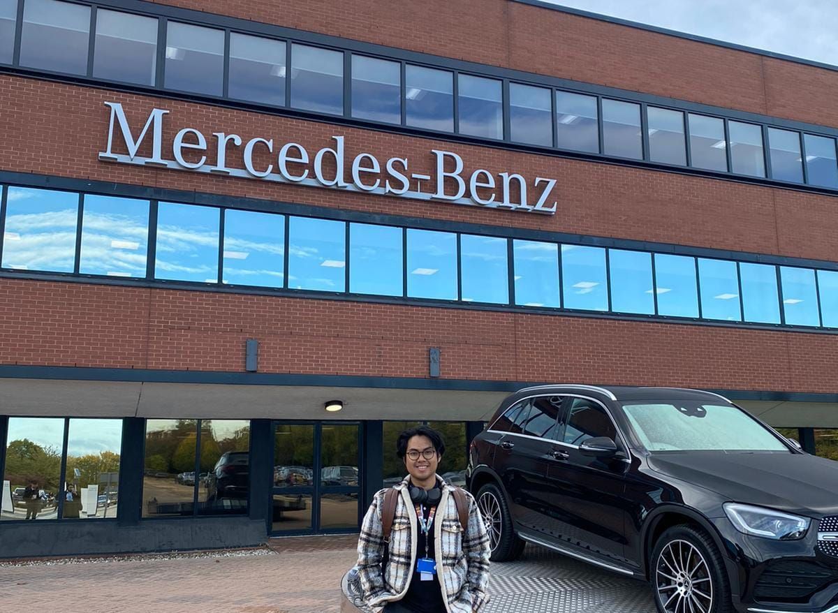 Nendra, Mahasiswa ITS Magang di Mercedes-Benz Inggris