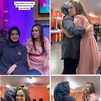 Setelah kepopuleran karena Keong Racun memudar, Sinta dan Jojo jarang bertemu. Kini setelah 13 tahun berlalu, keduanya reuni dalam program acara televisi Brownis dan Pagi-Pagi Ambyar, Trans Tv. Sinta membagikan momen haru saat keduanya pertama kali bertemu. Yang kalian harus tahu dibalik pertemuan Sinta dan Jojo. Akhirnya setelah 13 tahun berpisah😭 #sintajojo, tulis Sinta. Foto: Dok. Instagram @sisisinta.