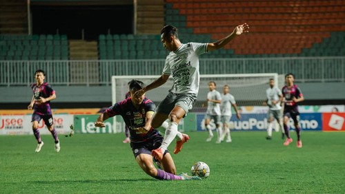 Duel RANS Nusantara vs Bali United berakhir imbang 4-4 di Stadion Pakansari, Rabu (25/1/2023) malam.